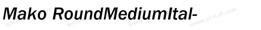 Mako RoundMediumItal字体转换 Mako RoundMediumItal字体转换